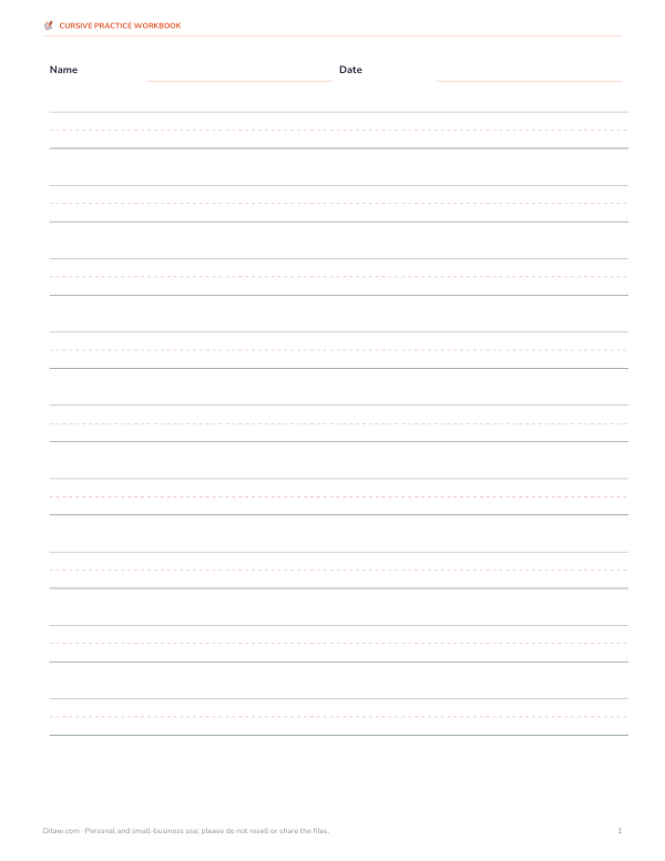Preview of Blank Handwriting Paper 0.75 Inch